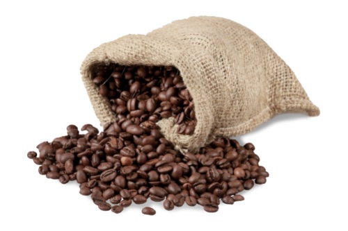 Coffee beans in sack