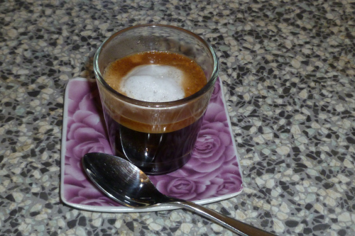 A macchiato coffee