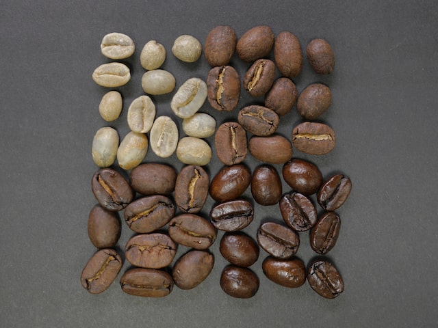 Some coffee beans will look more wet than others. Different "wet-types" of coffee. Photo by nousnou iwasaki.