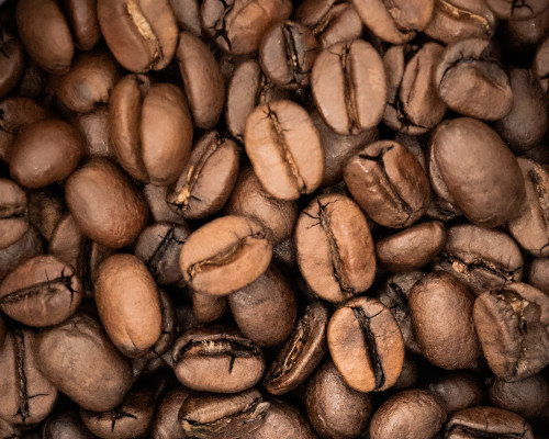 Oil-free coffee beans