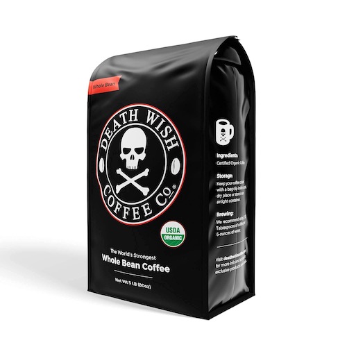 Death Wish Whole Bean Coffee - Dubbed the World's Strongest Coffee.