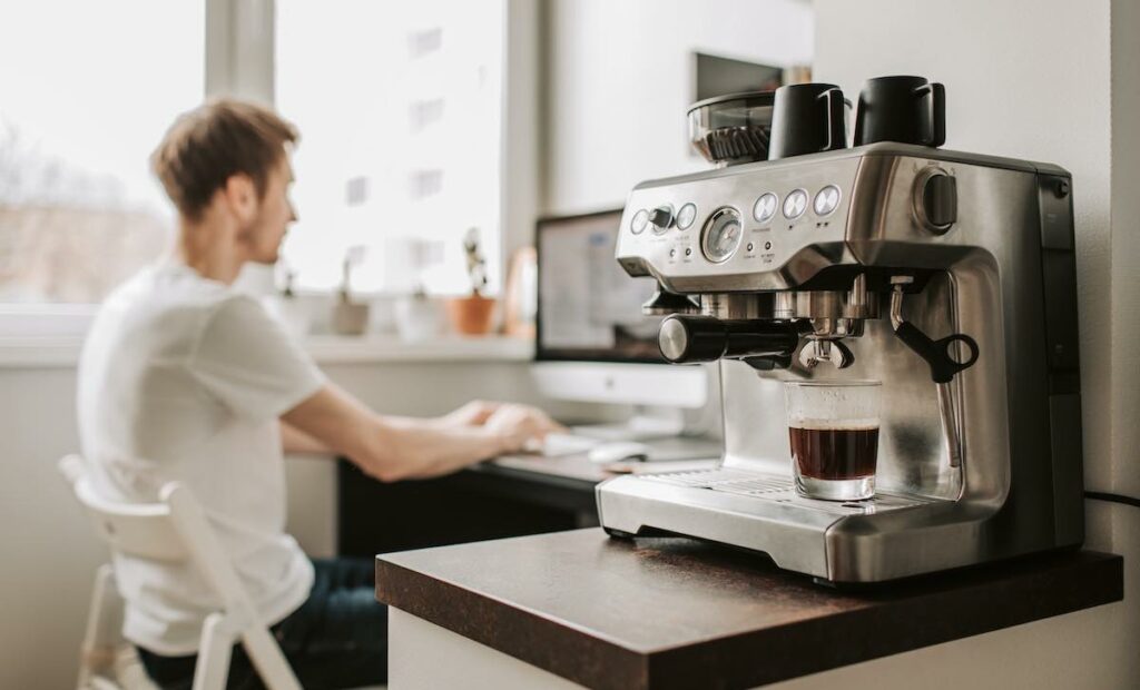 Every home office needs a great espresso machine. Photo by Vlada Karpovich.