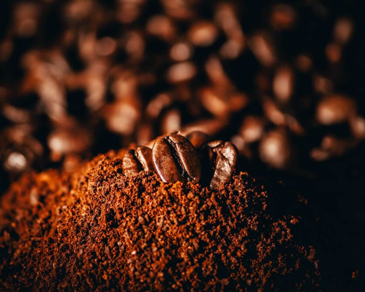 A mountain of coffee beans.