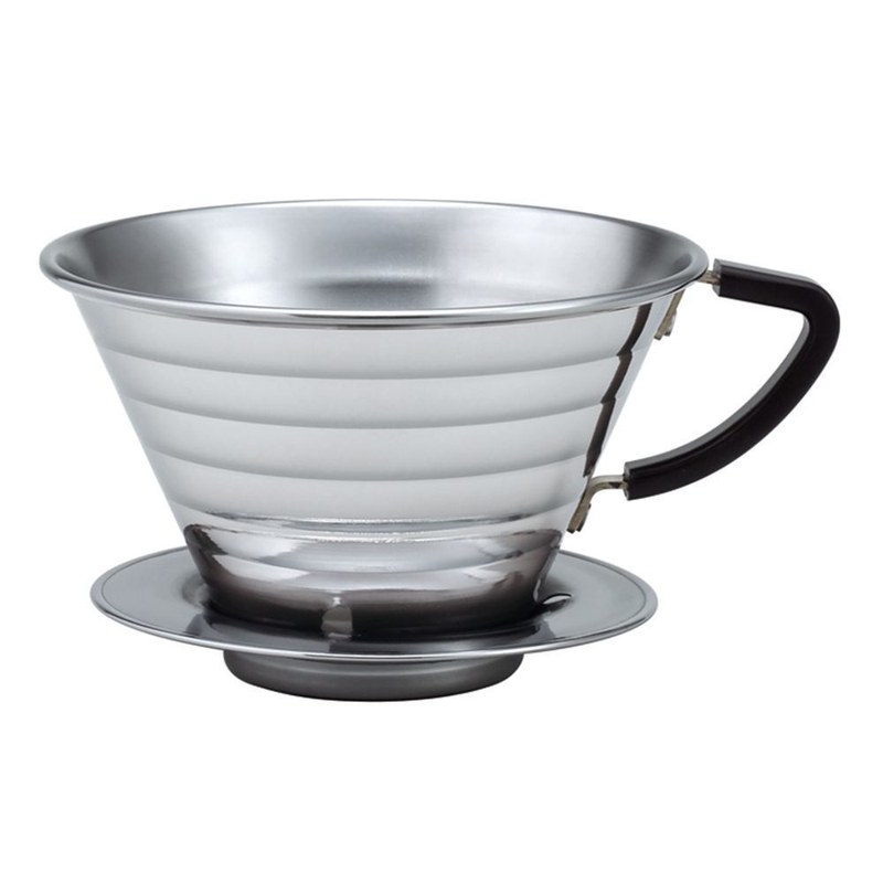 Kalita Wave 185 Stainless Steel Coffee Dripper. Image source: Kalita