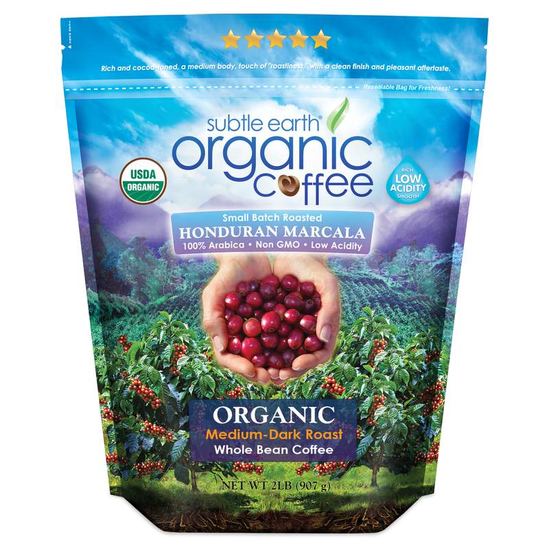 Café Don Pablo Subtle Earth organic medium dark roast whole bean coffee 2lb
