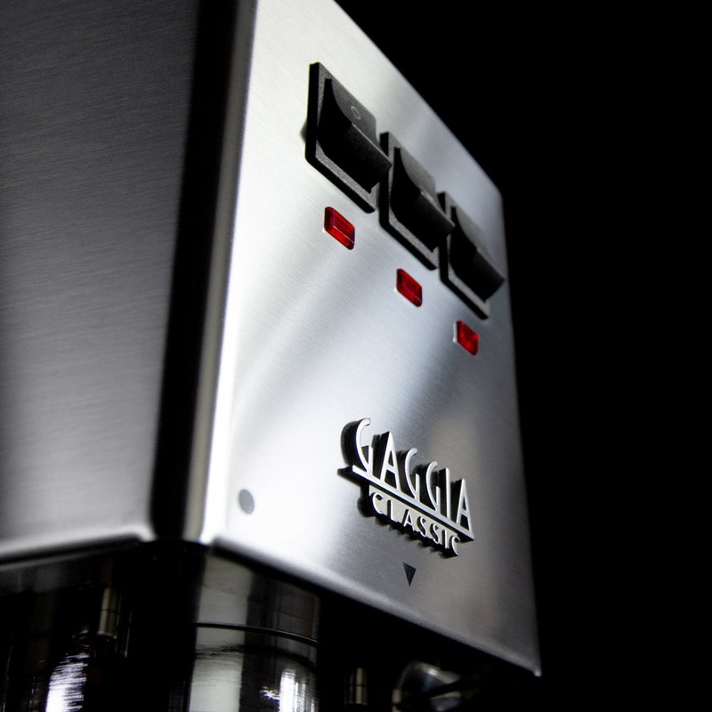 Gaggia Classic Evo Pro brushed stainless steel espresso machine
