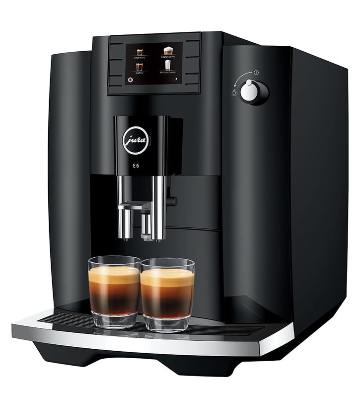 Jura E6 Piano Black automatic espresso coffee machine