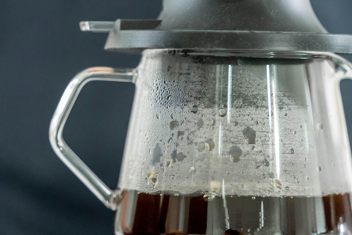 Cold brew coffee being made with hario. Photo by Haengho Lee on Unsplash.