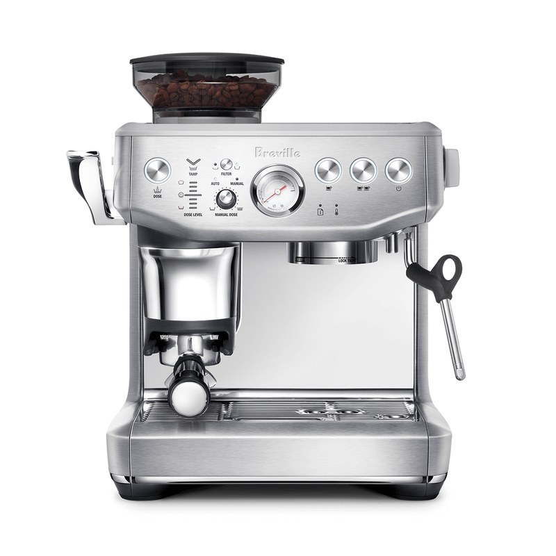 Breville Barista Express Impress espresso machine with built-in grinder