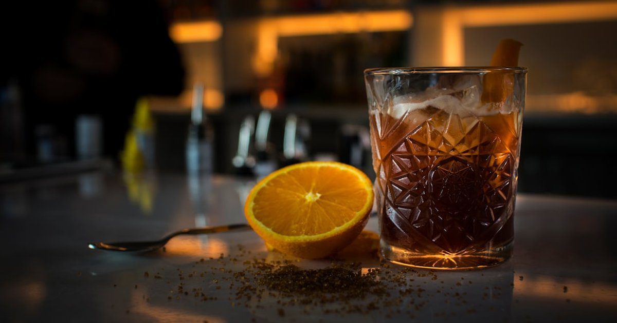 Espresso martini cocktail with coffee bean garnish
