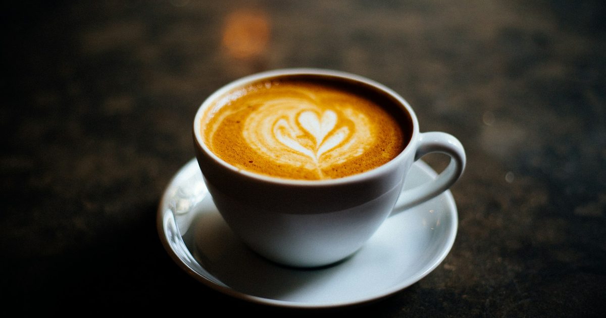 A cappuccino with its thick cap of foam
